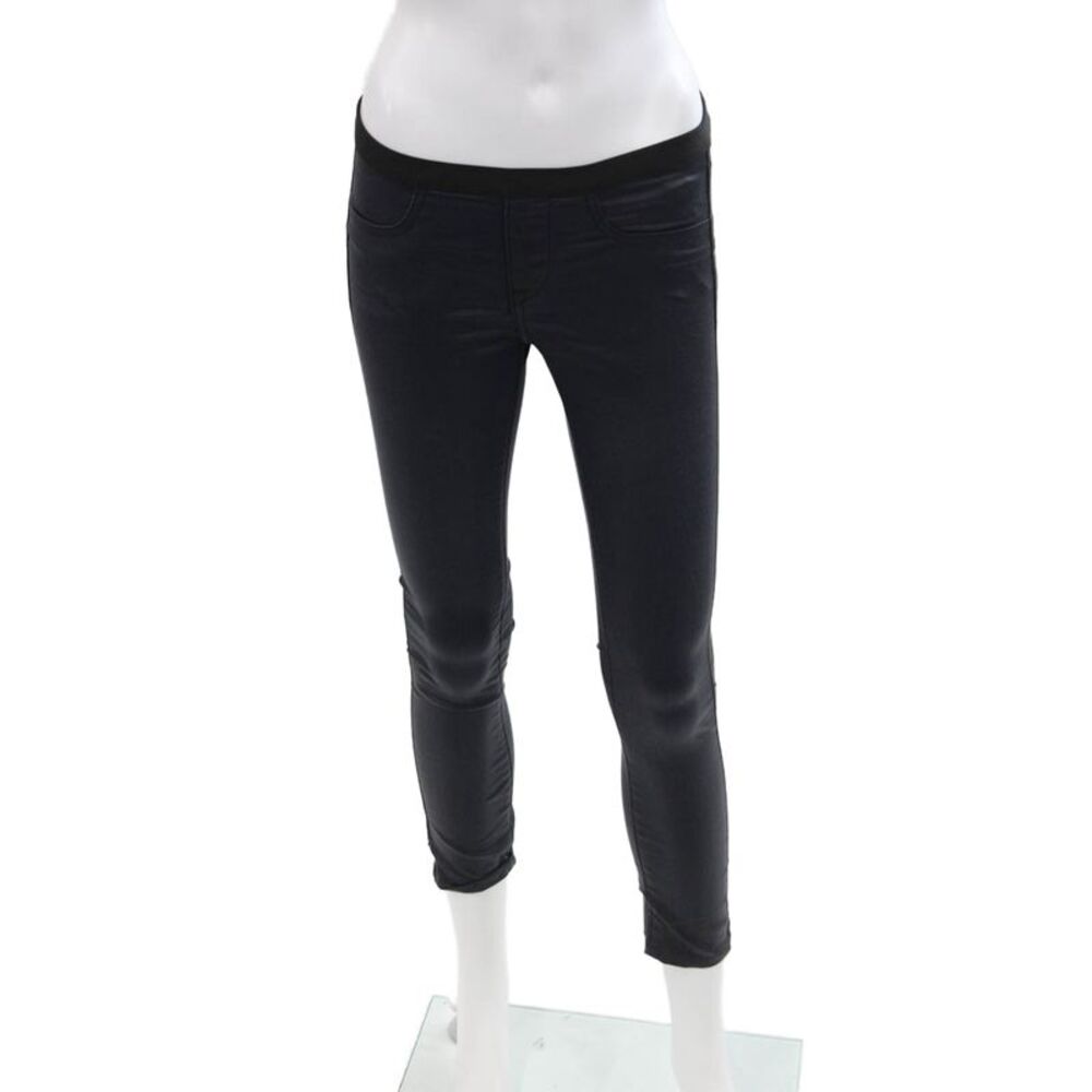 Helmut Womens Textured Lined Ankle Skinny Leg Casual Pants Black Size EUR 24
